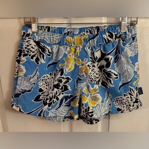 Patagonia Women's Barely Baggies Shorts Athletic Manoa Skipper Blue Size Medium